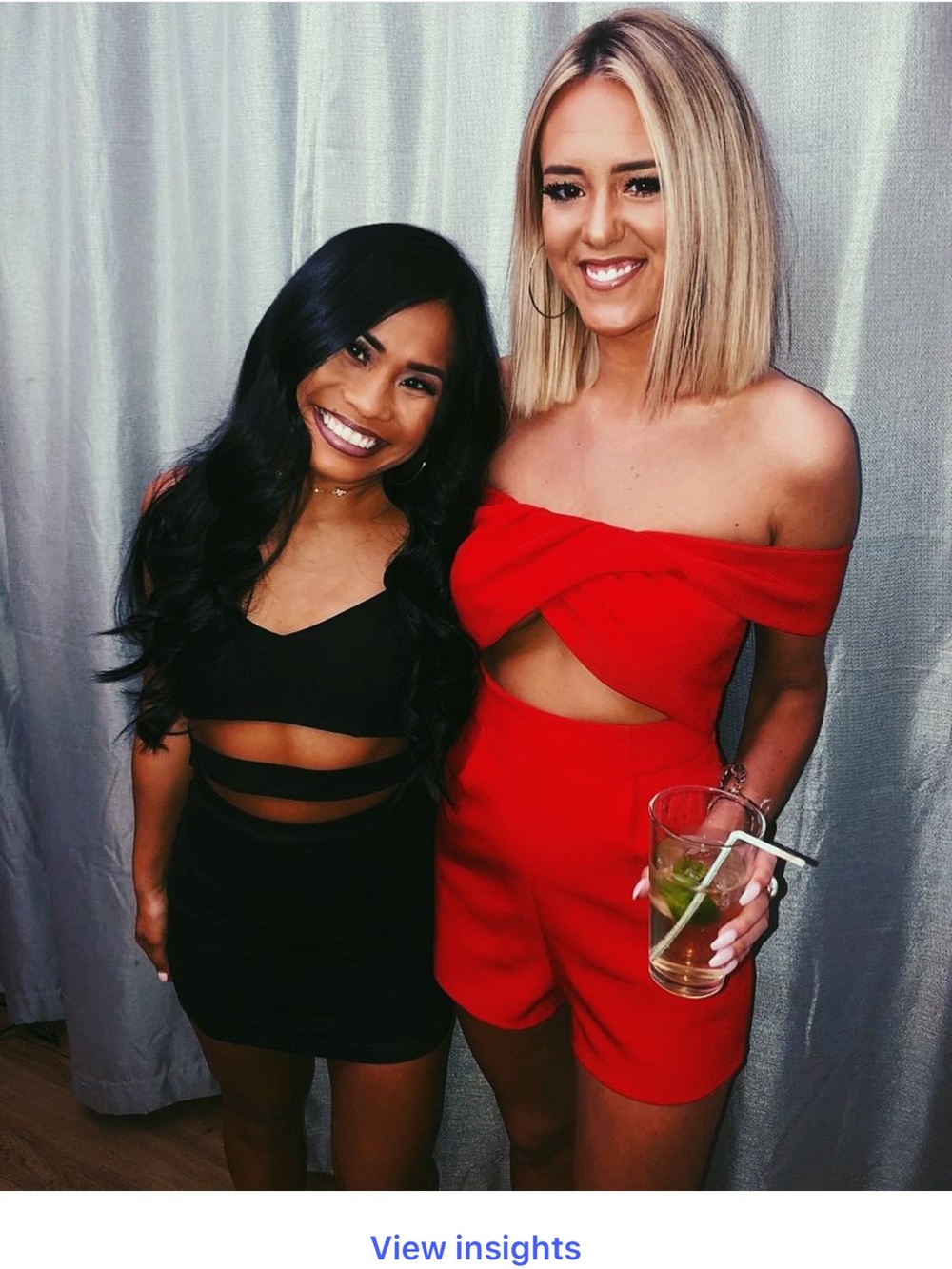 Red Off-Shoulder Cutout Romper